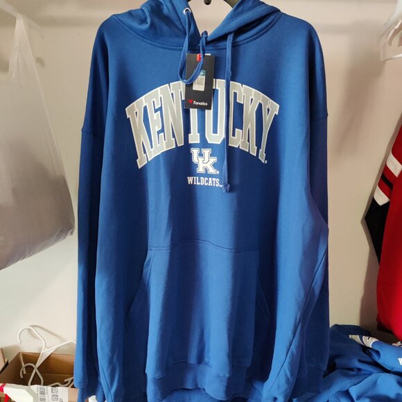NWT Fanatics Men's University of Kentucky Pullover Hoodie Blue Size 3XL $75 8C95 - Picture 1 of 3